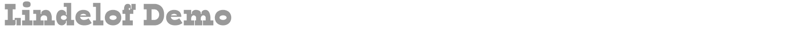 Lindelof font preview